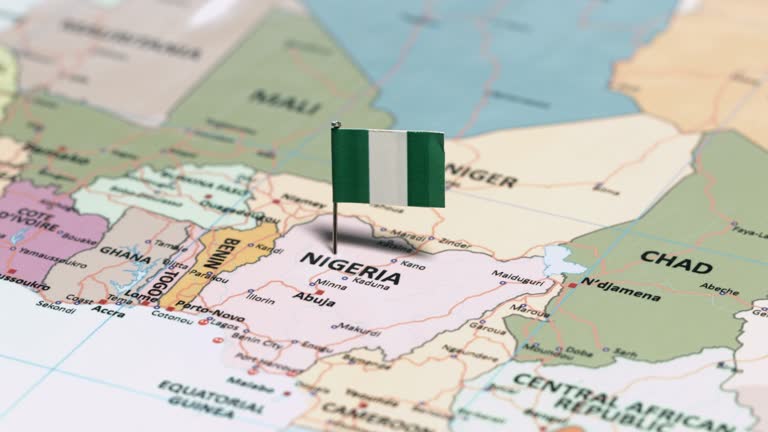 Nigeria with National Flag