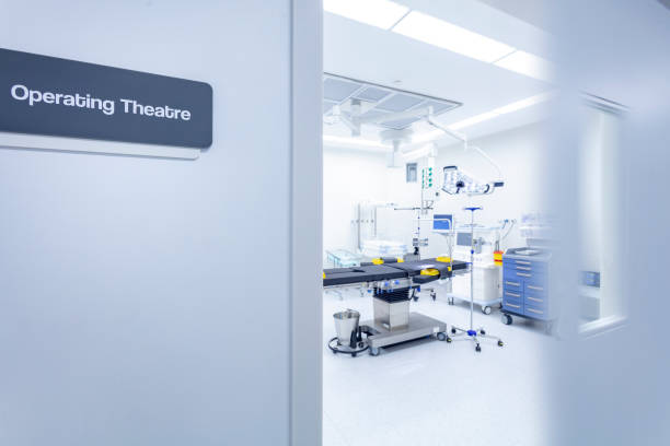 istock Modern hospital operating room with monitors and equipment 1019087180