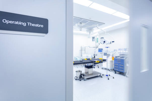 istock Modern hospital operating room with monitors and equipment 1019087270