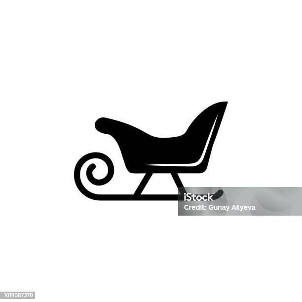 Christmas Sleigh Icon Simple Christmas New Year Icon Can Be Used As Web Element Playing Design Icon Stock Illustration - Download Image Now