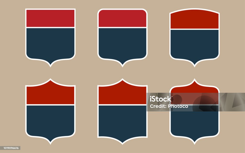 Badge Shape. Sign Badge Shape Set Stock Illustration - Download Image Now - Arts Culture ...