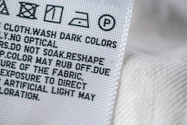 istock Cloth label tag with laundry care instructions 1019109840