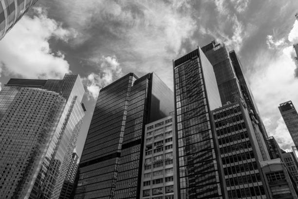 istock Modern office building close up with B&W color 1019110036