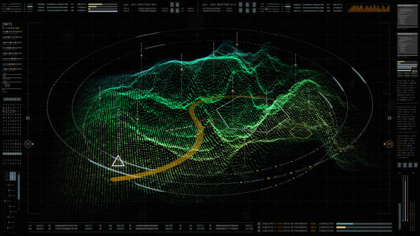 istock Futuristic Military HUD Holographic Terrain Concept 1019121066