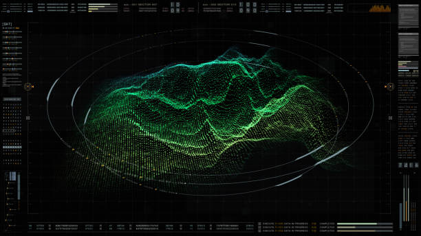 istock Futuristic Military HUD Holographic Terrain Concept 1019121068