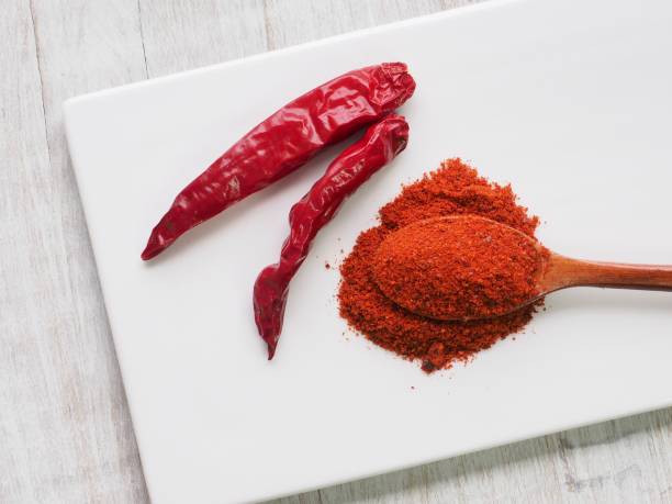 istock Korean red pepper powder and dried chili 1019121234