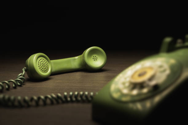 istock Old rotary telephone on wooden surface 1019121374