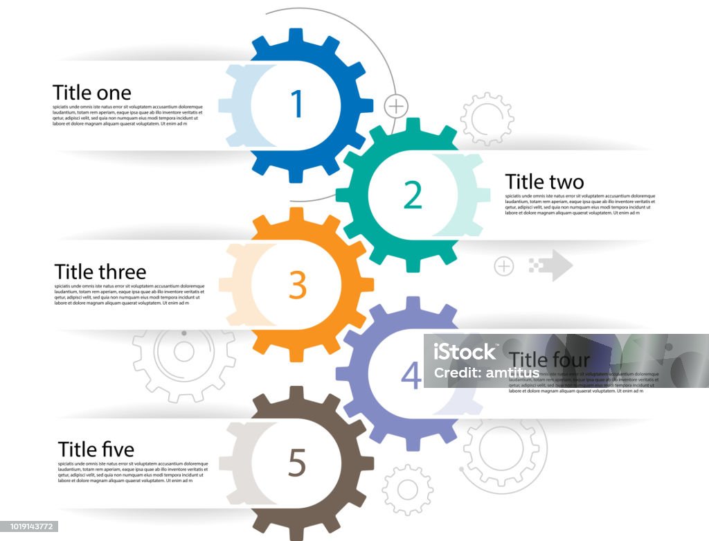 cogs infographics infograhics teamwork design planning Infographic stock vector