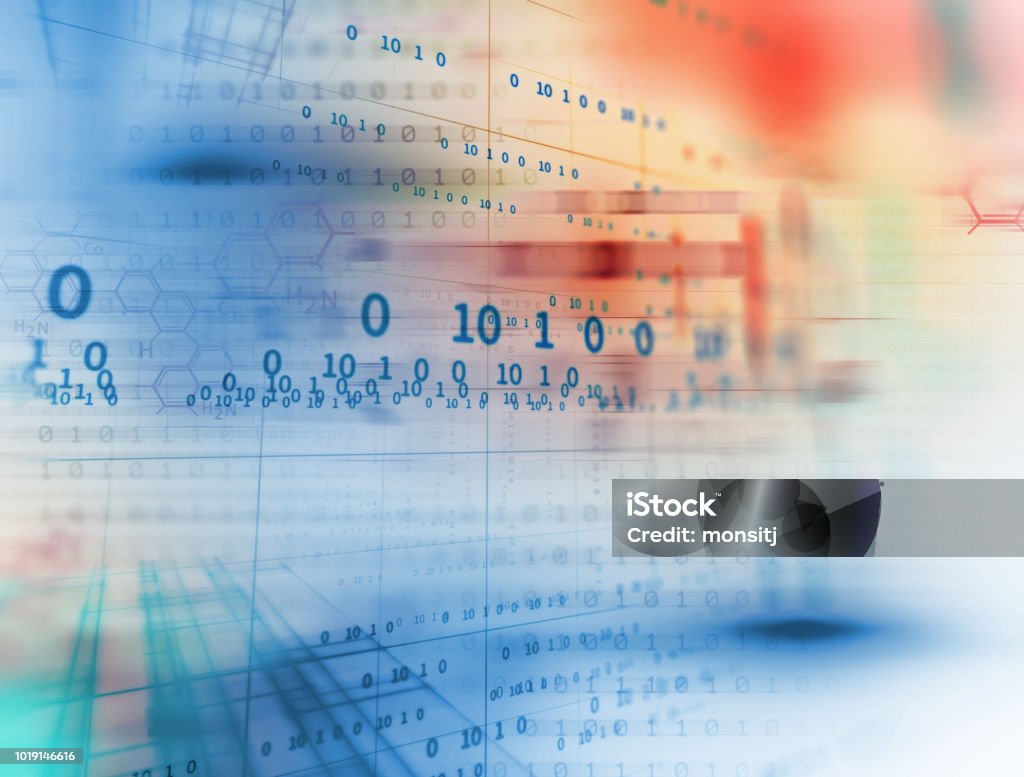Digital Code Number Abstract Technology Background Stock Photo ...