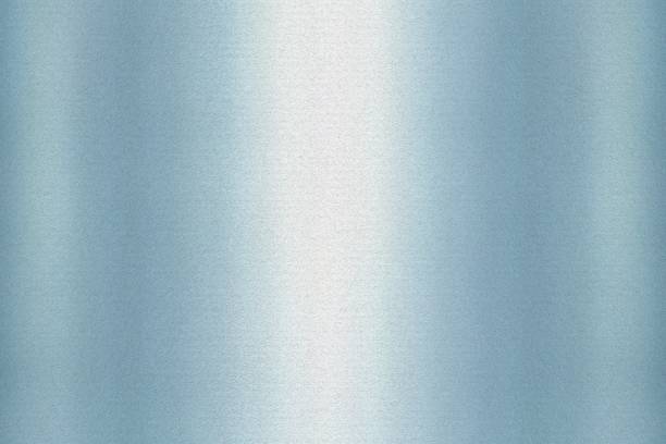 istock Reflection of wave corrugated light blue aluminum, texture background 1019149048