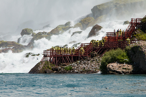 Stairs to the waterfalls at Niagara Falls