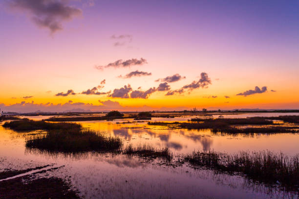 istock golden sunset above Thalay Noi lake 1019178962