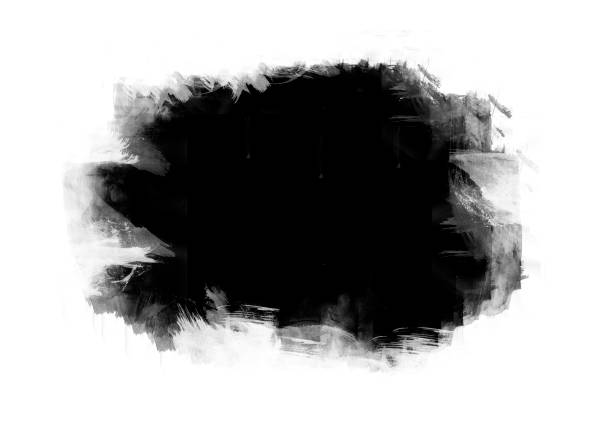 istock Black graphic color patches graphic brush strokes design effect element for background 1019184176