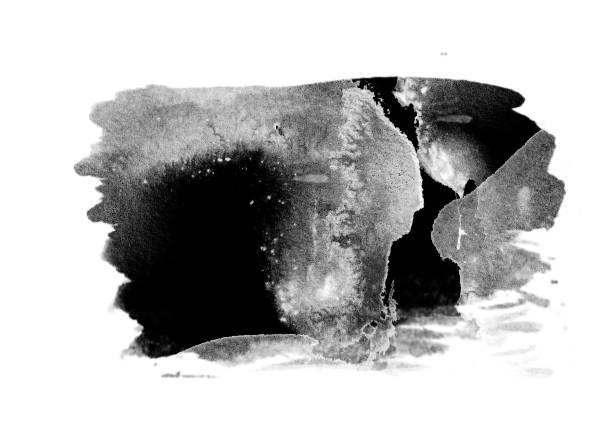 istock Black graphic color patches graphic brush strokes design effect element for background 1019184194