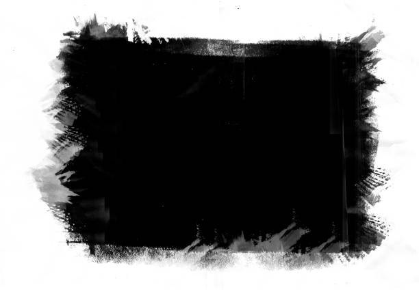 istock Black graphic color patches graphic brush strokes design effect element for background 1019184378