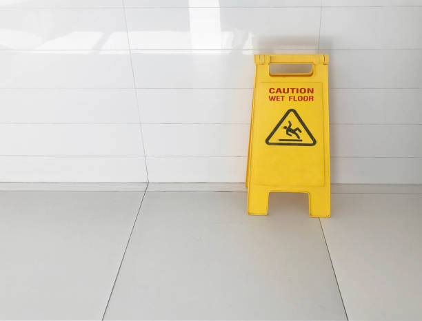 istock Caution yellow sign stated 