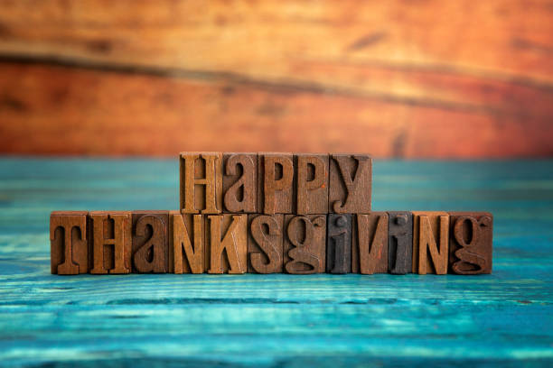 istock Happy Thanksgiving Spelled in Block Letters 1019199724