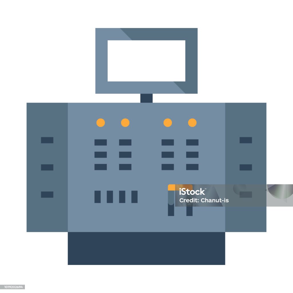 Control Panel Machine Vector Control Panel Flat Illustration Stock Illustration - Download Image Now ...