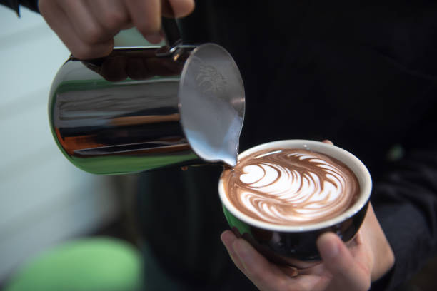istock Barista make latte art 1019205260