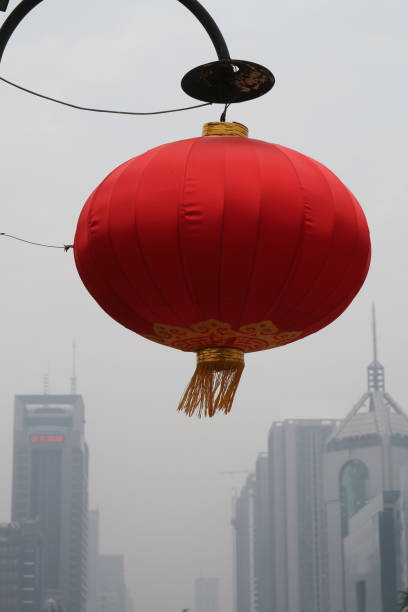 istock Red lantern street decoration in Xi'an, China 1019223206