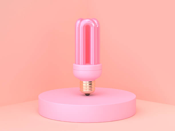 istock circle shape and abstract gold pink light bulb minimal pink 3d rendering 1019223426