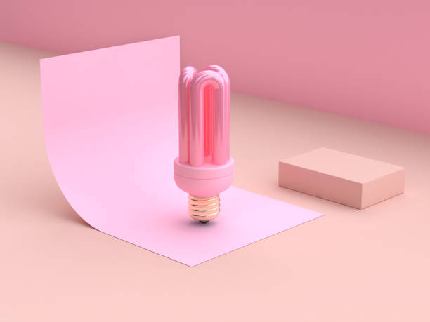 istock paper and abstract gold pink light bulb minimal pink 3d rendering 1019223430