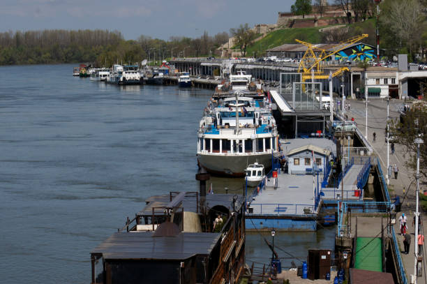 istock Boat on river Sava in Belgrade 1019229180