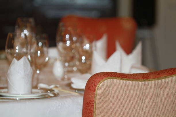 istock Wedding. Banquet. The chairs and table for guests 1019234858