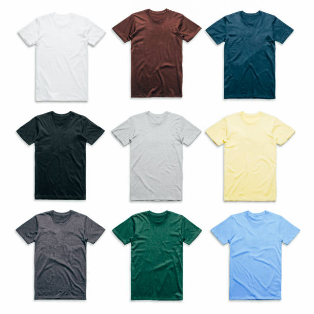 Colorful t-shirts collection Colorful t-shirts collection blank t shirt stock pictures, royalty-free photos & images