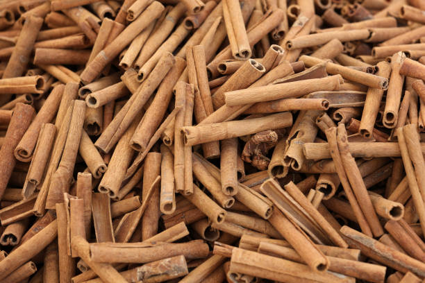 Cinnamon background stock photo