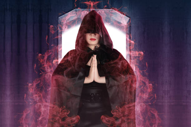 istock Attractive witch woman showing her magic power 1019244716