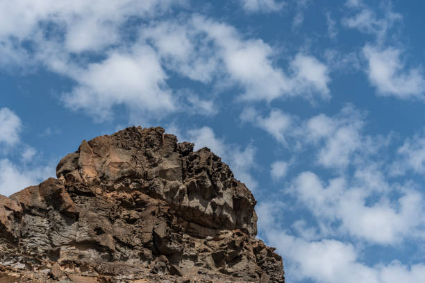 Rocky Hill Against a Beautiful Cloudy Sky on Grand Canary Island, Spain