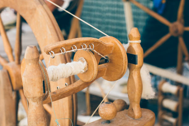 istock Vintage spinning wheel 1019259684