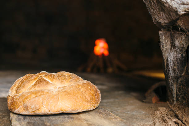 istock Bread made in a wood fired oven 1019259700