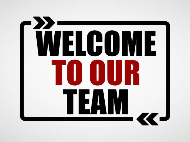 welcome to our team stock photo