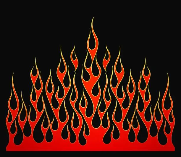 Vector illustration of Fire flames vector element