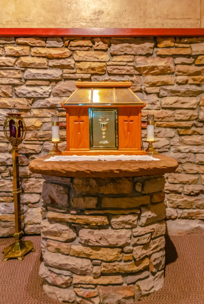 istock Gold church donation box with decoration 1019279928