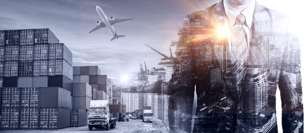 istock Business Logistics concept, Global business connection technology interface global partner connection of Container Cargo freight ship for Logistic Import Export background, internet of things, Online goods orders worldwide 1019282598