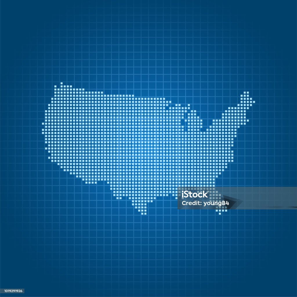 Usav Map Usa Map Stock Illustration - Download Image Now - Map, USA, Cartography ...