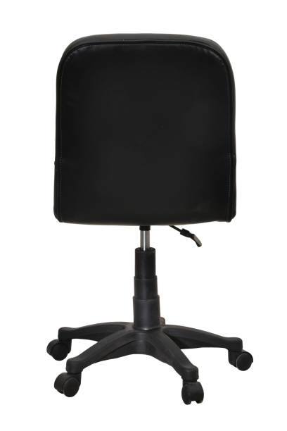 istock Black revolving chair on white background 1019299148