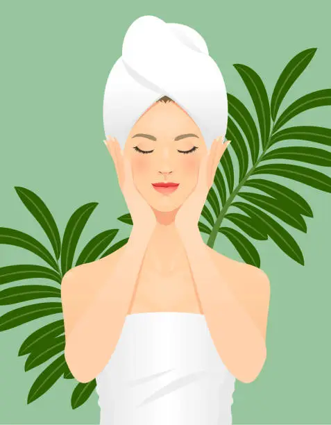 Vector illustration of Skin care