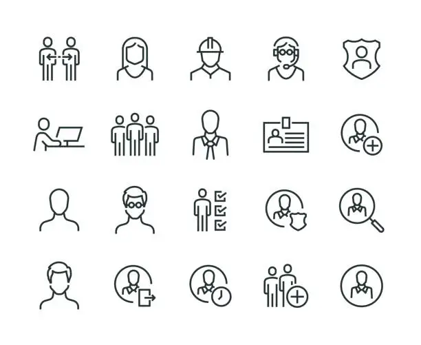 Vector illustration of Users Icon Set