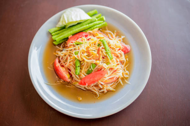 Thai Som Tam with crab