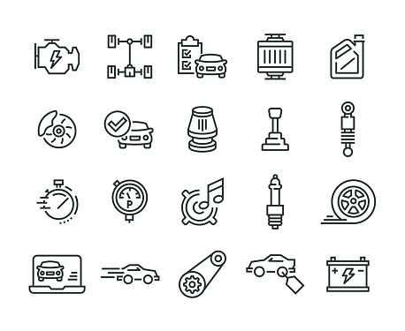 Car Features Icon Set