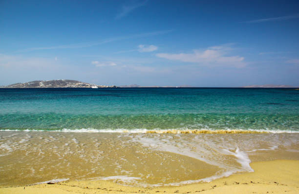 beautiful Beach on Agios Stefanos during holiday