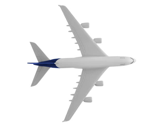 istock Airplane with blue color, Isolated on white background. 1019329370