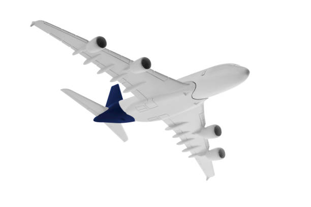 istock Airplane with blue color, Isolated on white background. 1019329374
