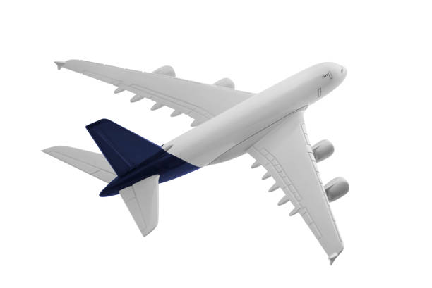 istock Airplane with blue color, Isolated on white background. 1019329378