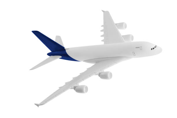 istock Airplane with blue color, Isolated on white background. 1019329402