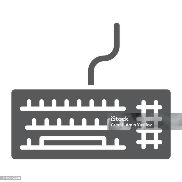 Keyboard Glyph Icon Electronic And Device Keypad Sign Vector Graphics A Solid Pattern On A White Background Eps 10 Stock Illustration - Download Image Now